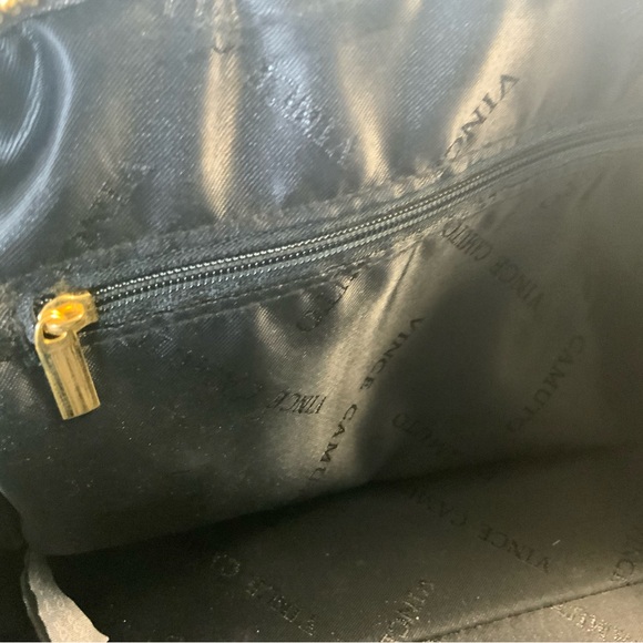 SALE BUY IT NOW. VINCE CAMUTO multi  color sequins makeup bag. Top signed zipper - Picture 6 of 10